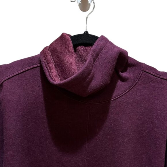 Athleta Cozy Karma Mock Turtleneck Sweatshirt Fleece Lined - Picture 2 of 3
